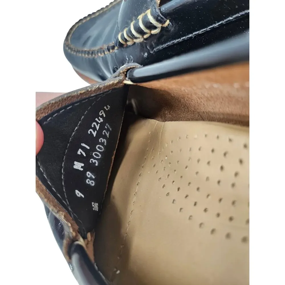 Weejuns Bass 9 Black Patent Leather Penny Loafer Minimalist Classic Academia